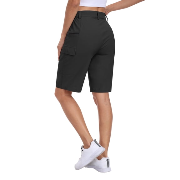 YIRUIYA Women's 10-Inch Outdoor Quick-Dry Sports Cargo Shorts