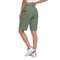 thumbnail image 1 of YIRUIYA Women's 10-Inch Outdoor Quick-Dry Sports Cargo Shorts, 1 of 7
