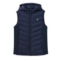 thumbnail image 1 of MoFiz US Women's Fleece Lined Puffer Hooded Vest Insulated Puffer Hybrid Full Zip Down Jacket, 1 of 7