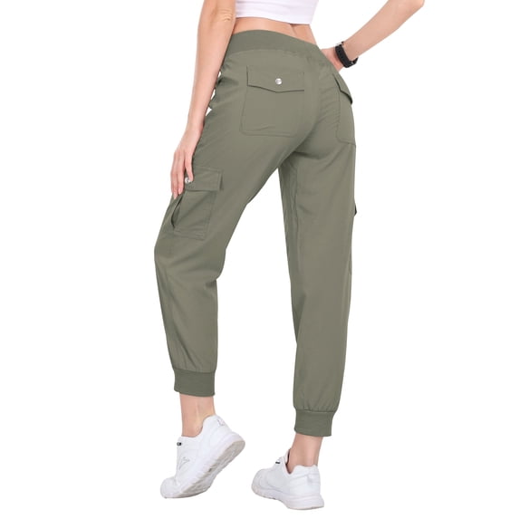 MoFiz Women's Hiking Cargo Taper Pants, Athletic Pants, 1 Count