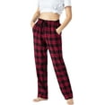 thumbnail image 1 of MoFiz Women's Plaid Print Woven Pajama Pants Cotton Lounge Sleepwear, 1 of 6