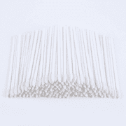 MoHern 100pcs Disposable Mini Hollow Lip Brushes, Thick Handle Portable Lipstick Applicators, High-Density Flocked Lip Gloss Makeup Brushes, White