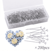 MoHern 200 Pcs Acrylic Diamond Head Pins, Bling Rhinestone Decorative Safety Pins, Multi-Purpose Fastener for Scarf Headband Wedding Bouquet Bridal Dress DIY Craft