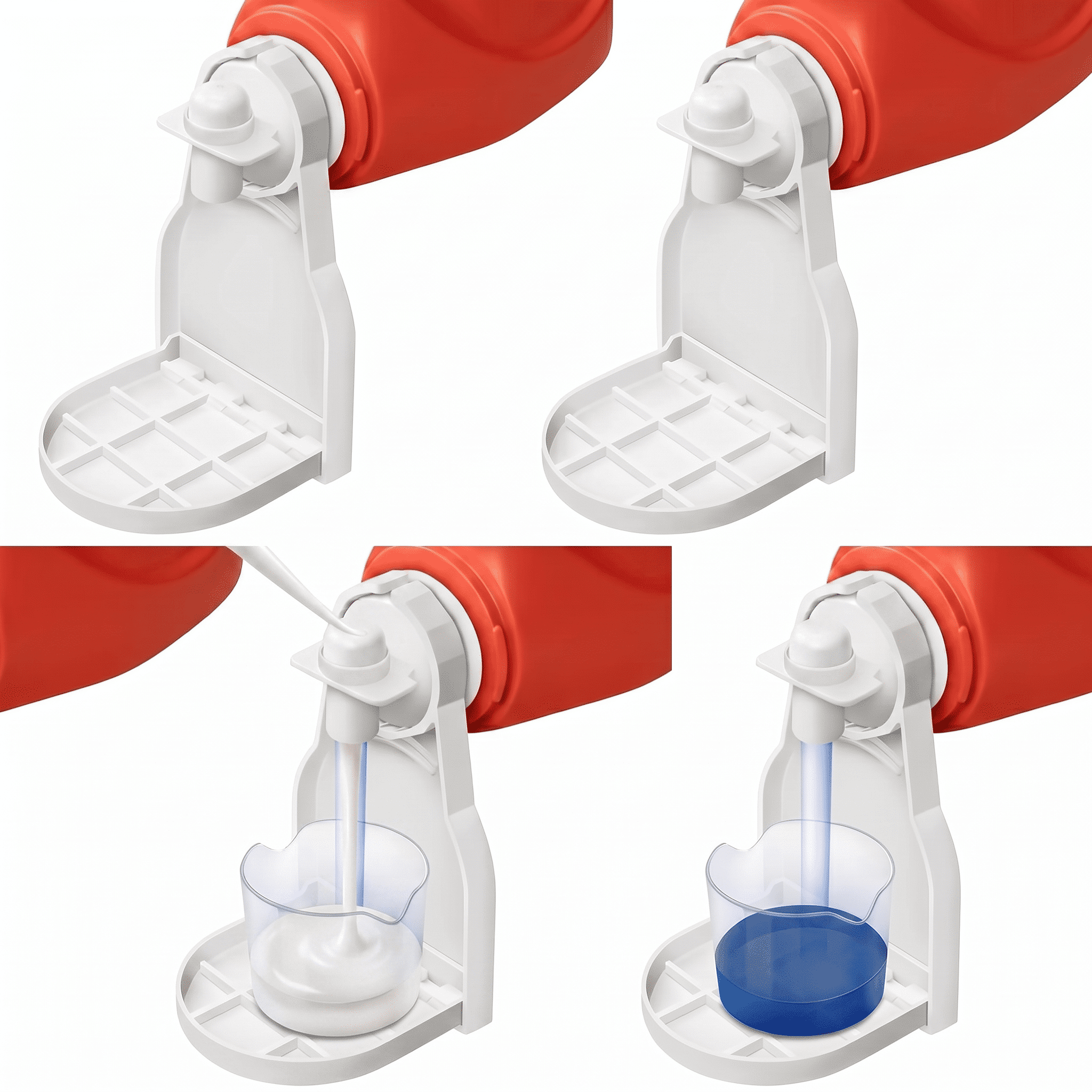 Collapsable Support System MoHern 4 Pcs White Foldable Laundry Detergent Cup Holder, Drip Proof ...