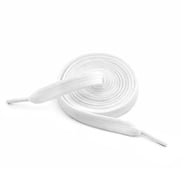 10 Pcs White Shoelaces - 55 Inch 8mm Wide, Durable Strong Weave, Fit Daily Athletic Wear