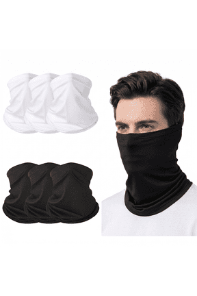 6pcs Ice Silk Neck Gaiter, Sun Protection Face Cover for Men Women, Breathable Cooling Tube Bandana, Multi-use Neck Scarf for Motorcycle, Cycling, Hiking and Outdoor Activities