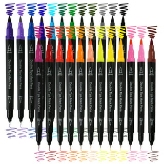 ZSCM 32 Colors Duo Tip Brush Markers Art Pen Set, Artist Fine and