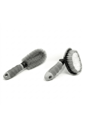 Wheel Barrel Brush 2Pcs Straight Soft Bristle Wheel Brush Non Slip Rim Scrubbing Tool Durable Tire Scrubber For Deep Cleaning Auto Hubs Spokes And Professional Wash Maintenance