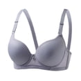 thumbnail image 1 of MoJoGo Women Everyday Bras Underwire Bra Breathable Push Up Bra Daily Comfort Bra with Adjustable Strap Gray 36, 1 of 2