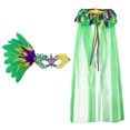thumbnail image 1 of MoJoGo Women's Mardi Gras Accessory Outfit Set Sequin Fascinators Masks Feather Veil Shawl for Carnival Party A Free Size, 1 of 3