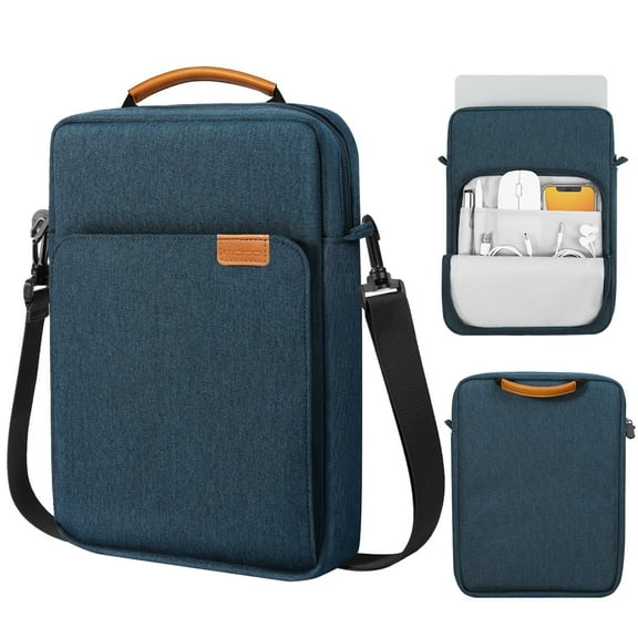 MoKo 13.3-14 Inch Laptop Sleeve Bag fits MacBook Pro M3/M2 14" 2023, MacBook Pro 13" M2, Air 13.6 M3/M2,Tab S8 Ultra 14.6, Handle Carrying Case with Shoulder Strap,Indigo