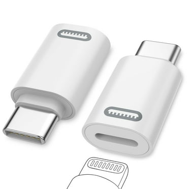 MoKo 2 Pack Lightn-ing Female to USB C Male Adapter Compatible with iPhone 15/15 Pro/15 Pro Max/15 Plus, iPad Pro/Air, Support Fast Charging/Data Transfer, Not for Audio/OTG