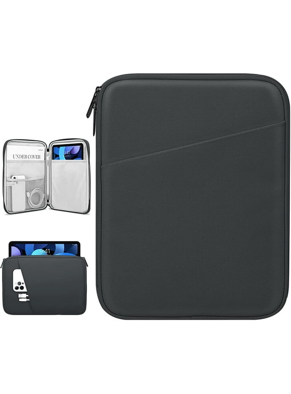 MoKo 9-11 inch Tablet Sleeve Case, Protective Bag Carrying Case with Pocket for iPad Air 5 10.9" 2022, iPad Pro 11 2021-2018, iPad 10.2 2021-2019, iPad Air 4 10.9, Tab S8/A7, Dark Gray