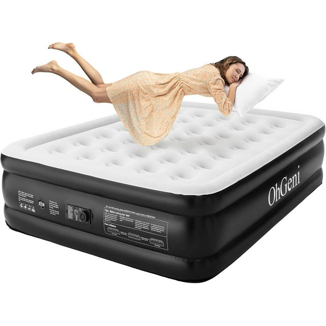 MoKo Air Mattress Twin with Built in Pump, 18" Elevated DualChamber