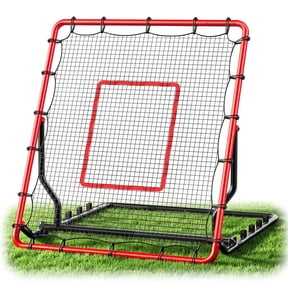 MoKo Baseball Rebounder Net, 4x4.5FT Pitch Back Trainer with 5 Adjustable Angles, Foldable Rebound Net.