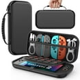 thumbnail image 1 of Hard Shell Carrying Case Compatible with Nintendo Switch 2, Portable Travel Carry Case with 10 Card Slots for Switch 2 Accessories and Games, Black, 1 of 8