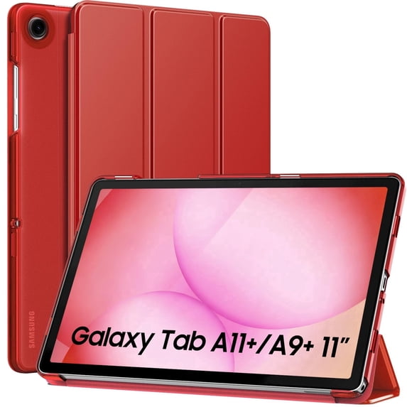 MoKo Case for Galaxy Tab A11+ Plus/A9+ 11-inch 2026/2024, Slim Stand Protective Smart Cover with Hard PC Translucent Back Shell for Galaxy Tab A11+/A9 Plus Tablet, Auto Wake/Sleep, Black