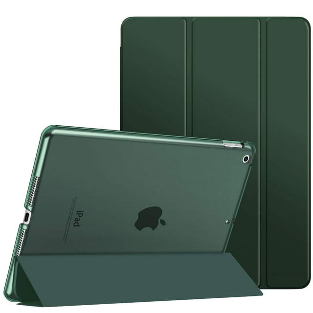MoKo Case for iPad 10.2 iPad 9th Generation 2021/ iPad 8th Generation 2020/ iPad 7th Generation 2019, Auto Wake/Sleep Slim Stand Hard Back Smart Cover for iPad 10.2 inch, Midnight Green