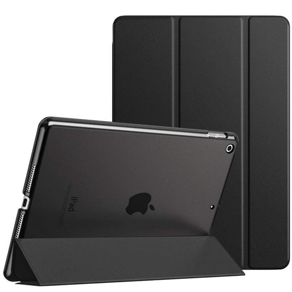 MoKo Case for iPad 10.2 iPad 9th Generation 2021/ iPad 8th Generation 2020/ iPad 7th Generation 2019, Auto Wake/Sleep Slim Stand Hard Back Smart Cover for iPad 10.2 inch, Black