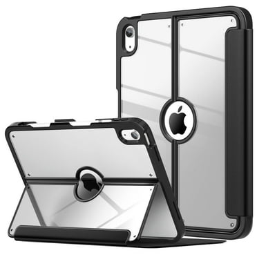 MoKo Case for iPad 11-inch (A16) 11th Generation Case 2025/ iPad 10th Generation Case with Pencil Holder 2022 10.9", Built-in Screen Protector Clear Back, Multi Angle Viewing Stand, Black