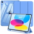 thumbnail image 1 of MoKo Case for iPad (A16) 11th Generation Case 11-inch 2025,iPad 10th Generation Case 2022 with Left Pencil Holder,Slim Cover with Crystal Clear TPU Back Shell, Light Blue Purple, 1 of 10