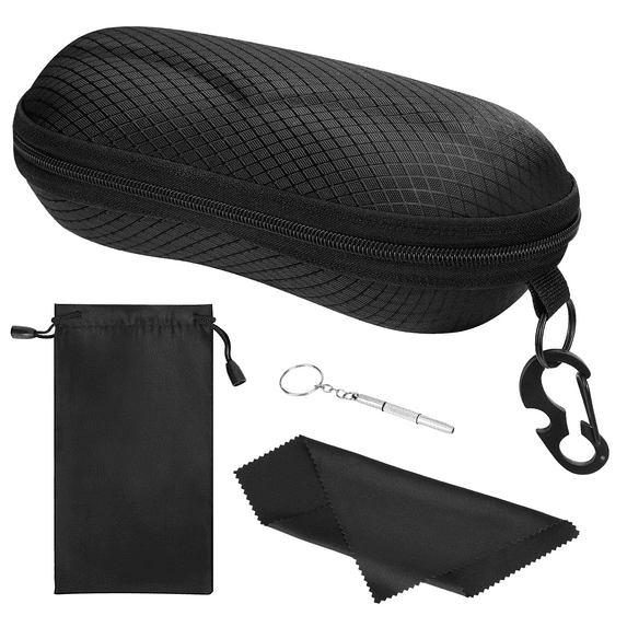 MoKo Eyeglasses Case Hard EVA Shockproof Sunglasses Case Protective Eyewear, 1 Pack, Black