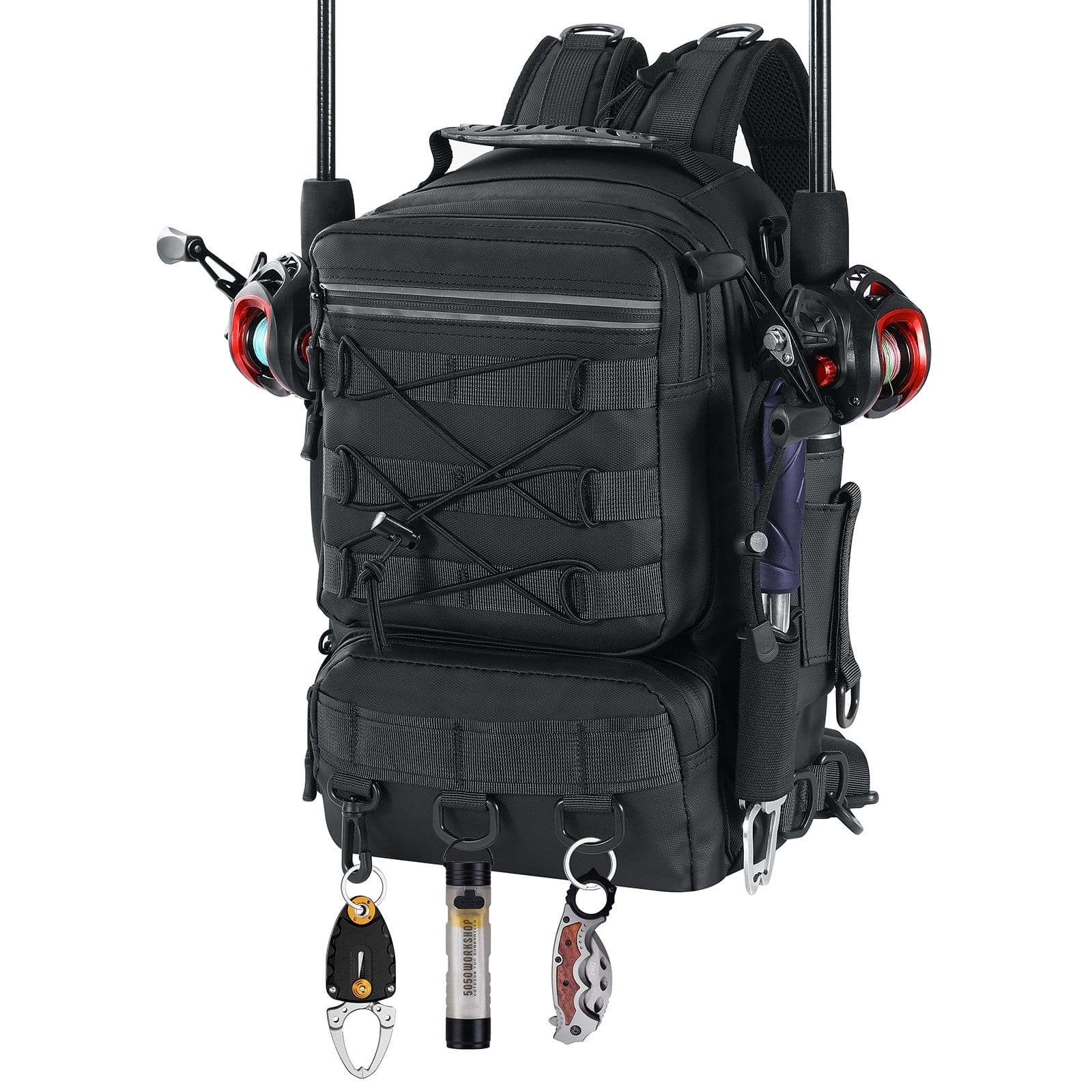 Backpack With Rod Holder KastKing Hoss Tackle Bag Waterproof