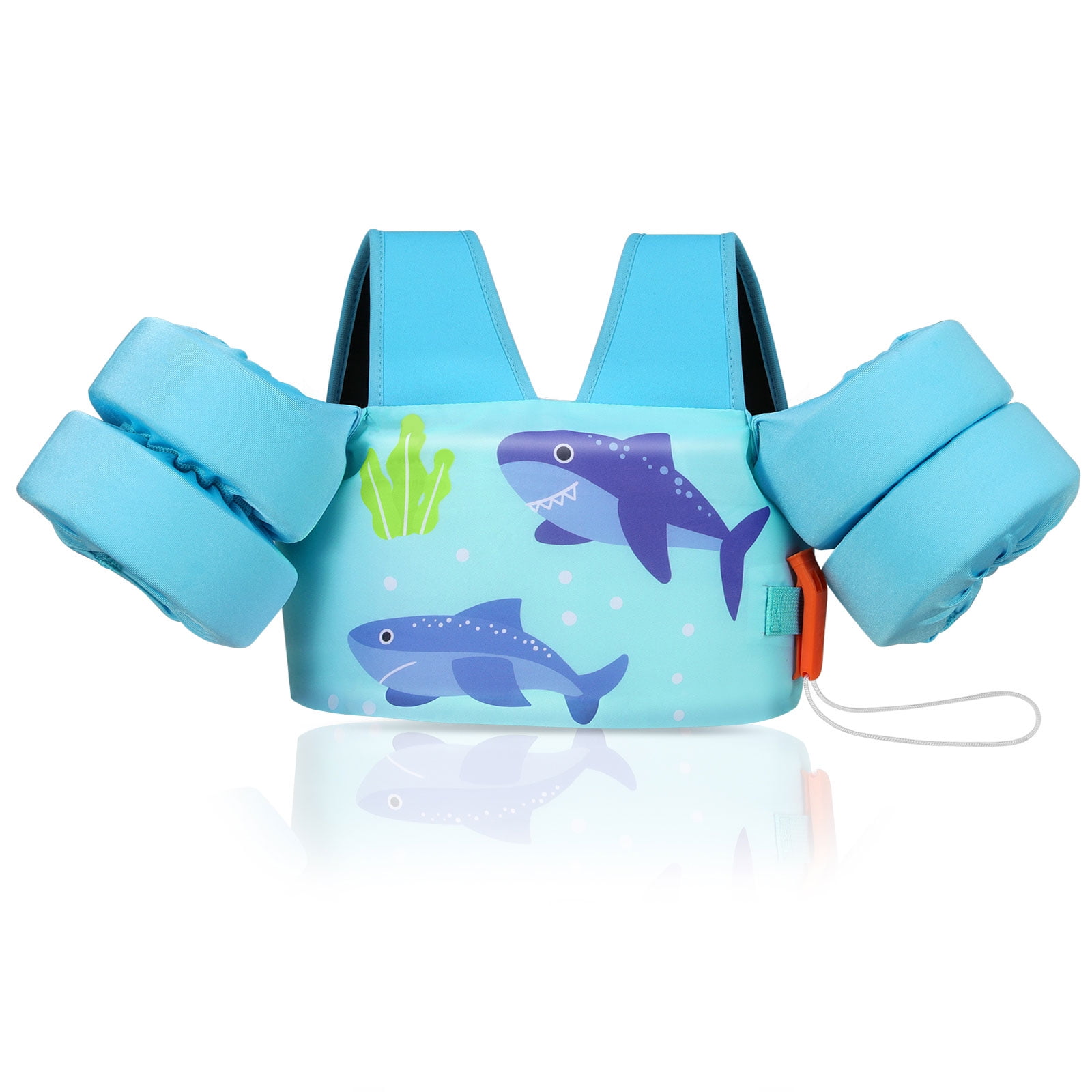 SwimSchool Youth Swim Training Vest, Small-Medium, Ages 2-4 Years, Blue Dino