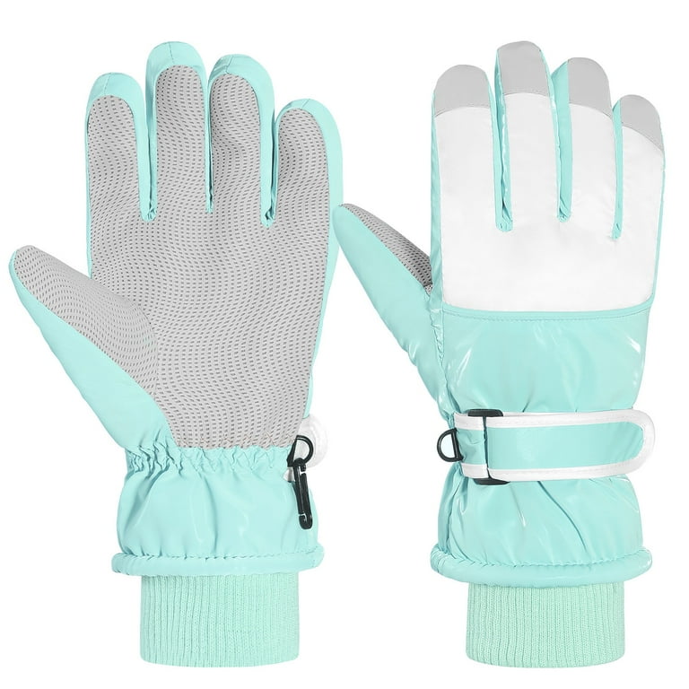 MoKo Kids Ski Mittens, Windproof Warm Winter Snow Gloves for 6-10
