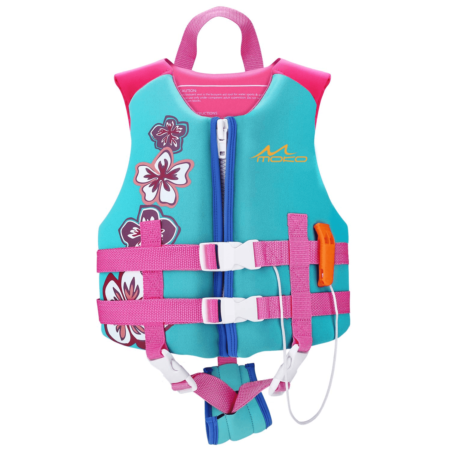 MoKo Kids Swim Vest for Boys Girls, Swimming Float Jacket Swimsuit Buoyancy Swimwear for 46-77 lbs,L Size,Blue