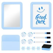 MoKo 15pcs Magnetic Locker Accessories with Pen Holder, Locker Mirror, Whiteboard, Markers, Magnets, Blue