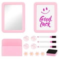 thumbnail image 1 of MoKo 15pcs Locker Accessories with Locker Mirror, Whiteboard, Markers, Pen Holder, Pink, 1 of 7