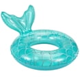 thumbnail image 1 of MoKo Mermaid Pool Float, 23" Inflatable Swimming Ring for Kid, Blue, 1 of 7