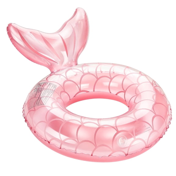 MoKo Mermaid Pool Floaties for Kids & Adults, Inflatable Swimming Ring Summer Toy, Champagne Pink
