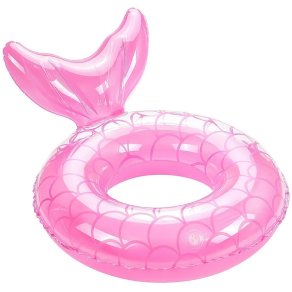 MoKo Mermaid Pool Floats for Kids, Inflatable Swimming Ring Pool Party Summer Toy, Pink