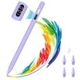 thumbnail image 1 of MoKo Stylus Pen for iPad 2018-2025,Fast Charging Pencil for iPad(A16) 11th-6th Gen with Power Display,Tilt Sensitivity for Apple iPad Air 7/6/5/4/3/M3/M2, Pro 13"/12.9"/11"/M4, Mini 7/6/5,Purple, 1 of 9