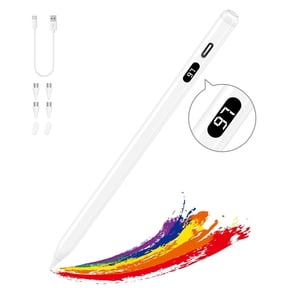 MoKo Stylus Pens for Touch Screens,Fast Charge iPad Pencil for Apple iPad iPhone Android Tablets IOS Samsung Lenovo Smart Phone, White