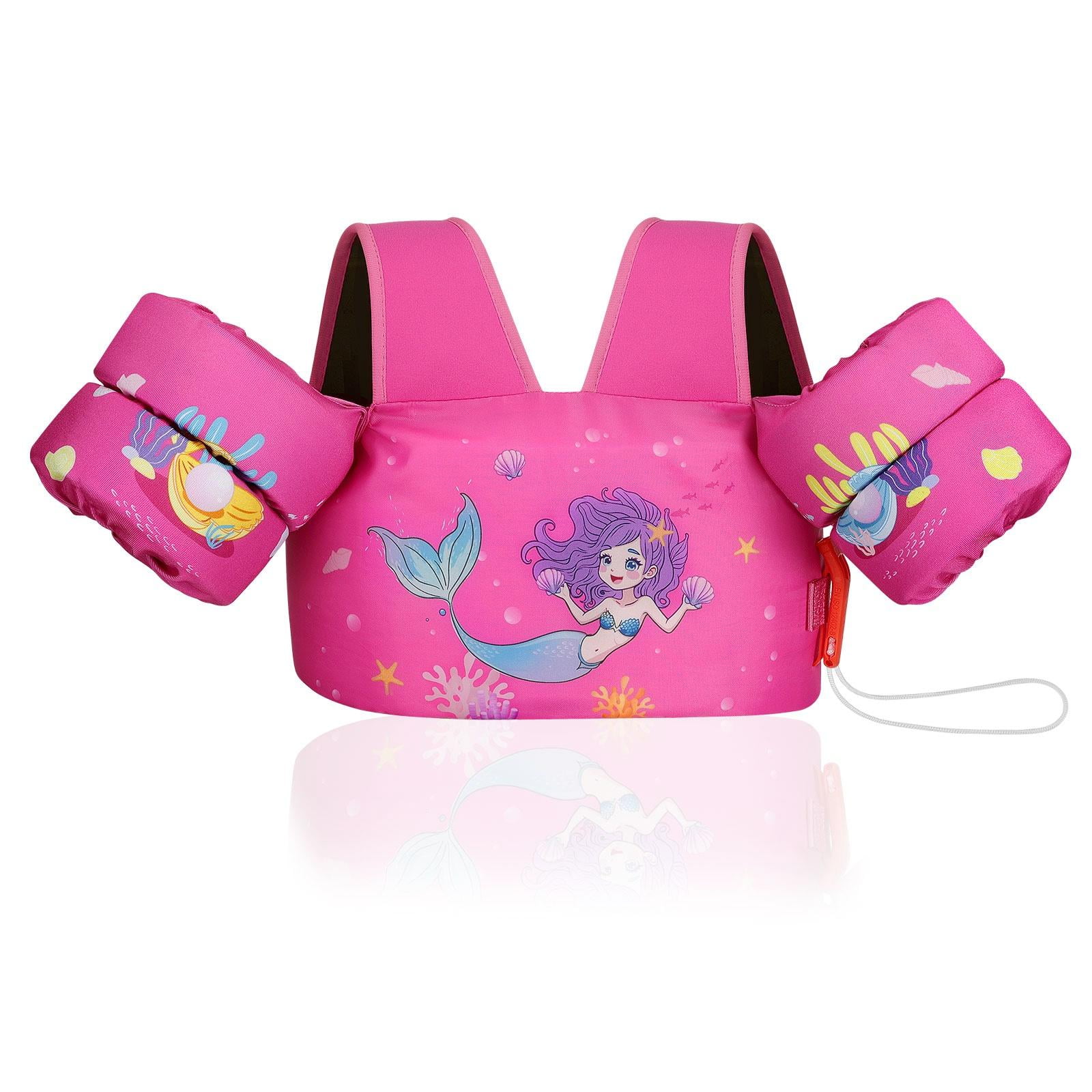 MoKo Toddler Floaties Swim Vest for 3070 Lbs Girls Boys with Whistle