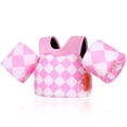 thumbnail image 1 of MoKo Toddler Swim Vest with Whistle for 20-50lbs, Arm Floaties Water Wings for Kid 2-8 years old, Pink Diamond Pattern, 1 of 6
