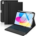 thumbnail image 1 of MoKo Touch Keyboard Case for iPad (A16) 11th Generation 11 inch 2025, iPad 10th Generation 10.9 inch Case with Pencil Holder, 7 Colors Backlit Detachable Bluetooth Keyboard,Black, 1 of 8