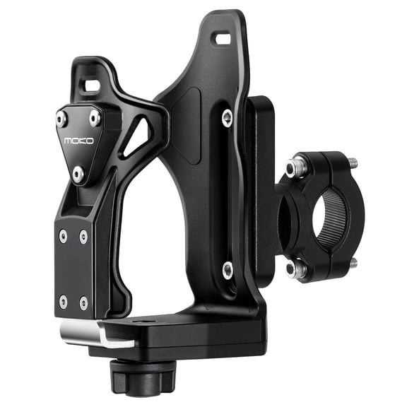 MoKo Universal Bike Water Bottle Cage Holder for for 1.9-3.6" Diameter Bottle, Handlebar & Frame, Fits Bicycle, Motorcycle, Stroller, Scooter, Wheelchair & ATV