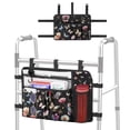 thumbnail image 1 of MoKo Walker Bag, Walker Basket Organizers for Rolling Folding Walker Accessories, Black & Butterfly, 1 of 7