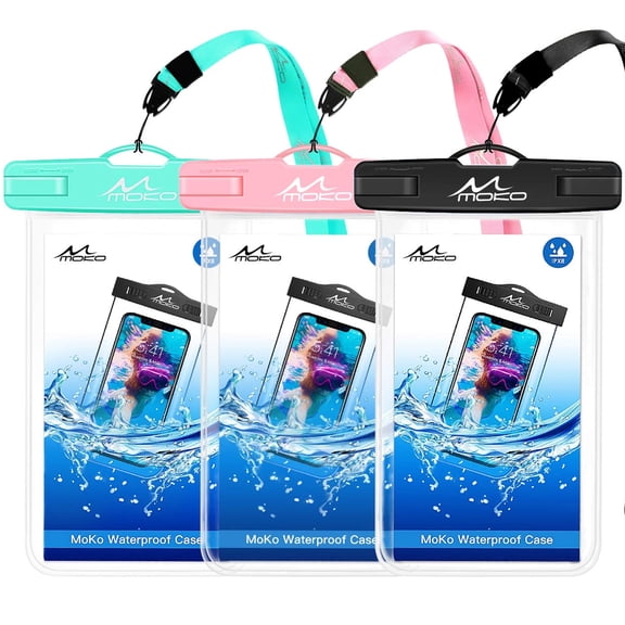 MoKo Waterproof Phone Pouch, Cell Phone Dry Bag Case Compatible with iPhone/Galaxy/Note/LG, up to 7"