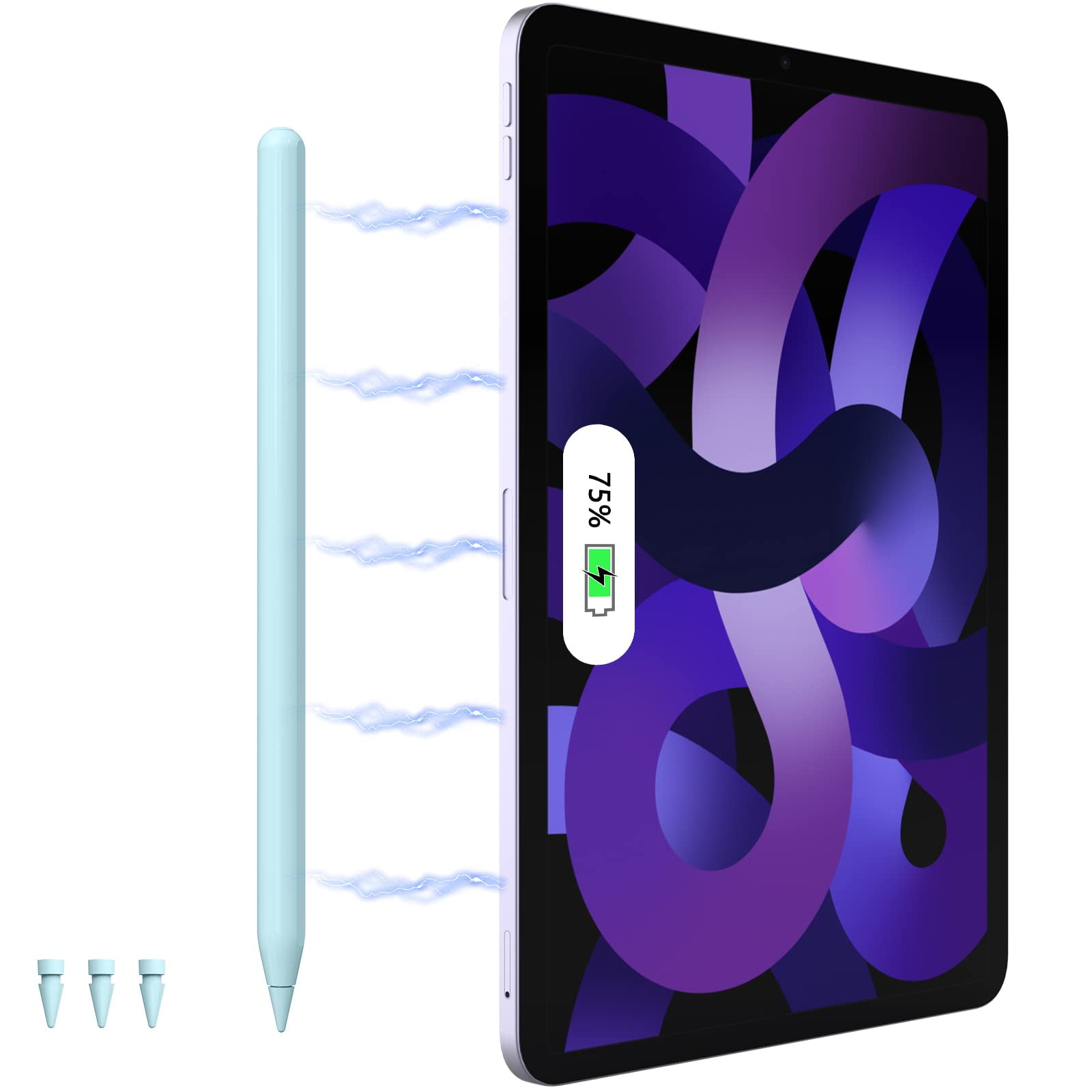 MoKo Wireless Charging Stylus Pen for iPad,Apple Pencil 2nd Generation