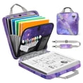 thumbnail image 1 of MoKo Zipper Binder, 2 in 3 Ring 500 Sheet Capacity School Binder with Shoulder Strap Handle, School Supplies Organizer for Middle Student, 1 of 9