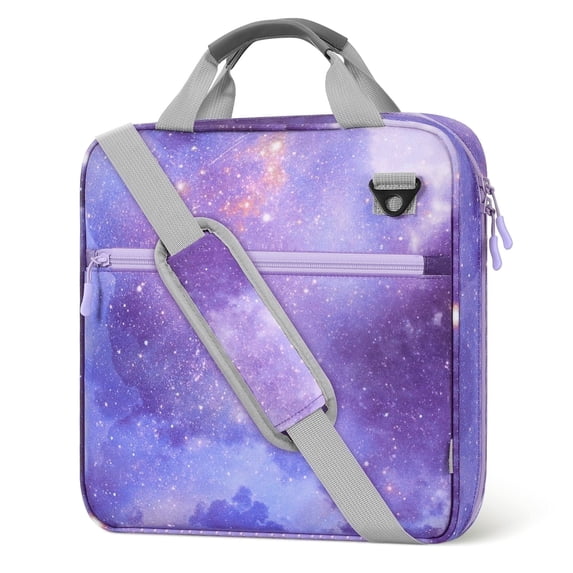 MoKo Zipper Binder, 2 in 3 Ring 500 Sheet Capacity School Binder with Shoulder Strap Handle, School Supplies Organizer for Middle Student