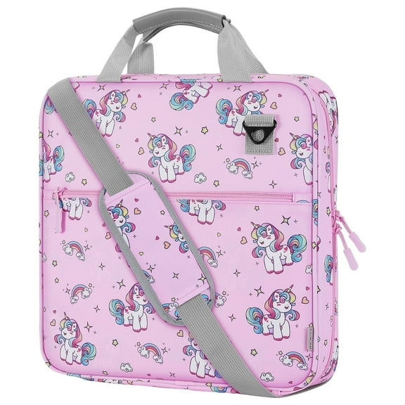 MoKo Zipper Binder, 2 Inch 3 Ring 500 Sheet Capacity Multi-Pocket Binder, School Supplies, Unicorn