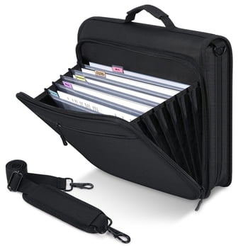 MoKo Zipper Binder  for school, 2 Inch 500 Sheet Capacity Binder Organizer with Shoulder Strap, School Supplies,Black