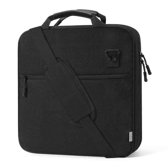 MoKo Zipper Binder, 2 inch 3 Ring 500 Sheet Capacity Multi-Pocket Binder, Black