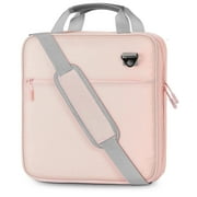 MoKo Zipper Binder, 2 inch 3 Ring 500 Sheet Capacity Multi-Pocket Binder, School Supplies, Pink